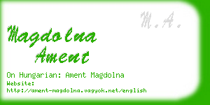 magdolna ament business card